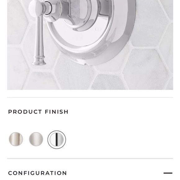 Signature Hardware Beasley Shower Pressure Valve in Chrome - Picture 5 of 6